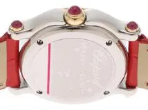 chopard　ショパール　ハッピースポーツ　ムーンスター　27/82146-21　クオーツ　ダイヤモンド　ステンレス・イエローゴールド　ルビー　【432】
