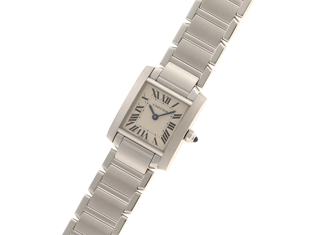 Cartier カルティエ タンクフランセーズSM W51008Q3 SS 女性用クオーツ時計【473】