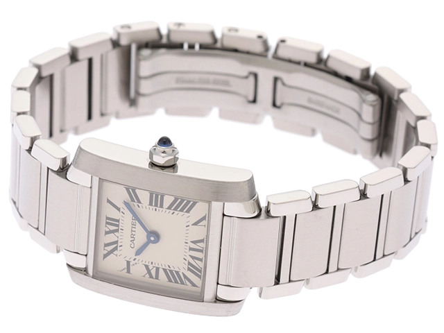 Cartier カルティエ タンクフランセーズSM W51008Q3 SS 女性用クオーツ時計【473】