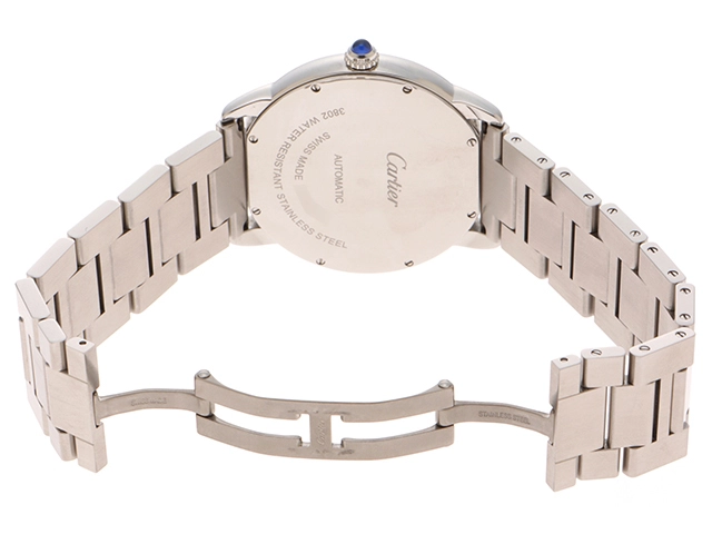 Cartier カルティエ 2019年並行品 腕時計 ロンドソロ ドゥ カルティエ XL WSRN0023 ブルーローマン文字盤 ステンレス 自動巻【472】SJ