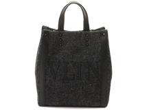 VALENTINO　ヴァレンティノ　2WAYミニトートバッグ　スタッズ　VLTN　グレー・ブラック　フェルト　1Y2B0B78BZN【472】HA