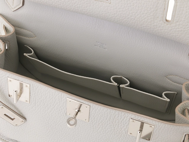 Hermès エルメス ジプシエール28 パールグレー シルバー金具 □R刻印 2014年頃製造 【433】2143300225334