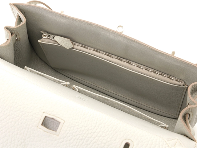 Hermès エルメス ジプシエール28 パールグレー シルバー金具 □R刻印 2014年頃製造 【433】2143300225334