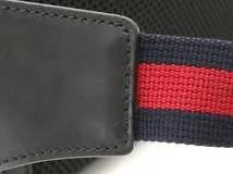 GUCCI　グッチ　GGスプリーム　ベルトバッグ　474293　ブラック　PVC/レザー【433】