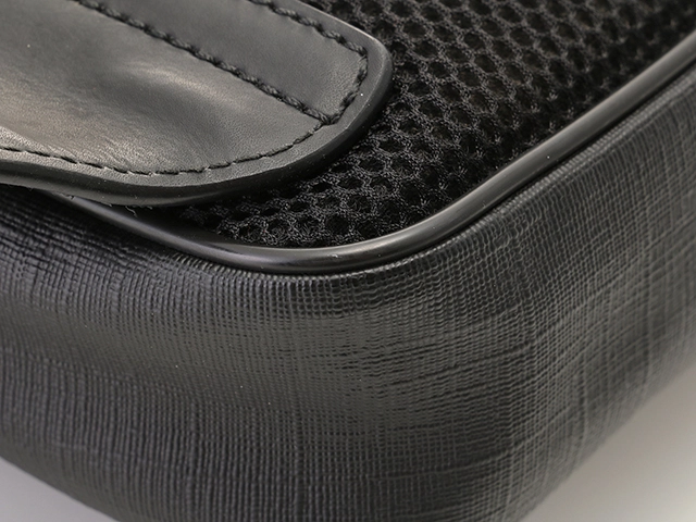 GUCCI　グッチ　GGスプリーム　ベルトバッグ　474293　ブラック　PVC/レザー【433】