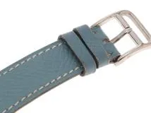 HERMES　エルメス　Hウォッチ　HH1.210　SS/レザー　クォーツ　シルバー文字盤【430】2148103735660