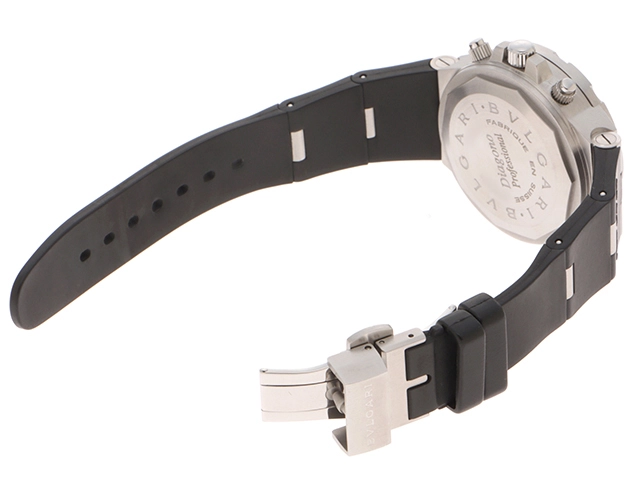 BVLGARI ブルガリ　ディエーゴ　スクーバ　レガッタ　クロノグラフ　SD40SRE　ホワイト　メンズ　自動巻き　ステンレスSS　ラバー　【436】　2148103736681