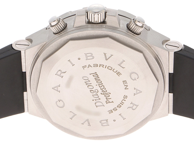 BVLGARI ブルガリ　ディエーゴ　スクーバ　レガッタ　クロノグラフ　SD40SRE　ホワイト　メンズ　自動巻き　ステンレスSS　ラバー　【436】　2148103736681