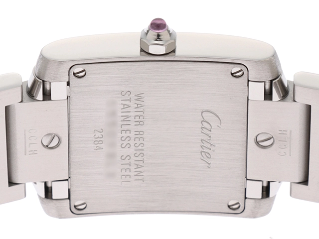 Cartier カルティエ 時計 タンクフランセーズSM 2006年クリスマス限定モデル レディース クオーツ SS ラズベリー ピンク文字盤【431】2148103736735