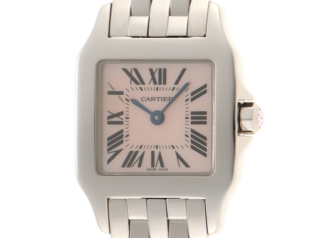 カルティエ 時計 レディース サントスドゥモワゼル SM QZ ステンレス カルティエ サントスドゥモワゼル 駒 コマ カルティエ時計 レディース