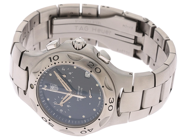 TAG HEUER タグホイヤー 腕時計 キリウム クロノグラフ SS ブラック CL1110 クォーツ メンズ 2148103736827 【200】