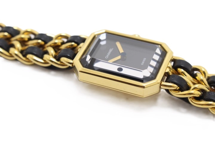 CHANEL シャネル プルミエールXL H0001 GP/レザー クォーツ【460】2148103738661