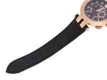 VERSACE　ヴェルサーチ　Vレースデュアルタイム　VEBR00722　腕時計　ブラウン文字盤　クオーツ　メッキ・ステンレススチールケース/革ベルト　メンズ　2148103738883　【205】