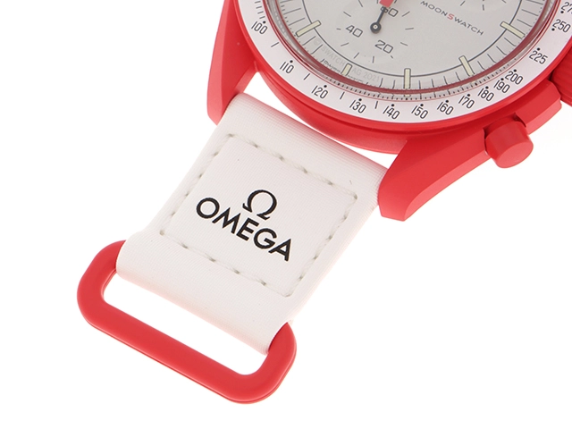 SWATCH スウォッチ MISSION TO MARS オメガコラボ　S033R100　ホワイト　バイオセラミック　ユニセックス　クォーツ2148103738913【432】