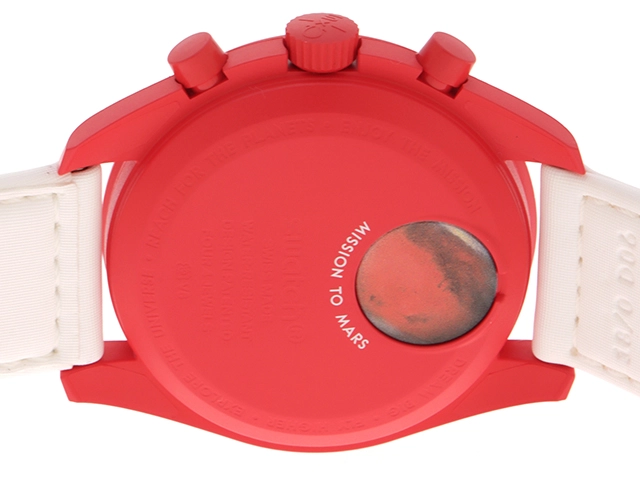 SWATCH スウォッチ MISSION TO MARS オメガコラボ　S033R100　ホワイト　バイオセラミック　ユニセックス　クォーツ2148103738913【432】