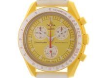 SWATCH スウォッチ 腕時計 OMEGA×SWATCH ムーンスウォッチ MISSION TO THE SUN S033J100 イエロー文字盤 バイオセラミック/ナイロン クォーツ【472】SJ