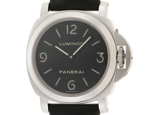 PANERAI パネライ PAM00112 ルミノール ベース ステンレススチール ブラック文字盤 手巻き 2000本限定 メンズ  腕時計（2148103739255）【200】C の購入なら「質」の大黒屋（公式）