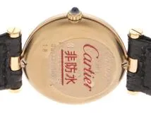 Cartier　カルティエ　時計　マストヴァンドーム　84977913　クォーツ　レディース　SV/革　ブラック　2148103739392【207】