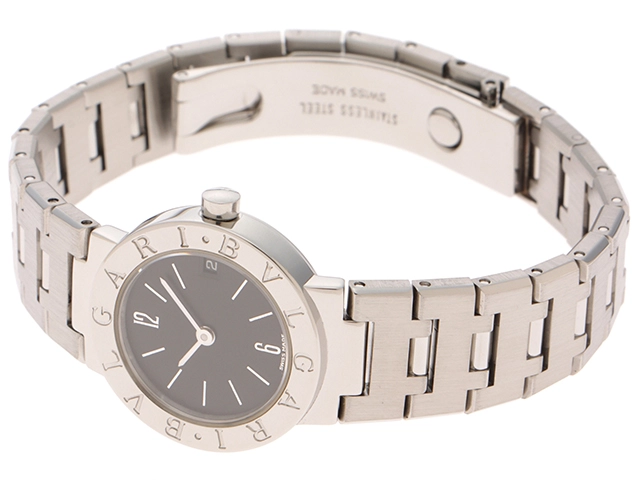 BVLGARI　ブルガリ　時計　ブルガリブルガリ　BB23SSD　ブラック文字盤　ステンレススチール　クォーツ　レディース