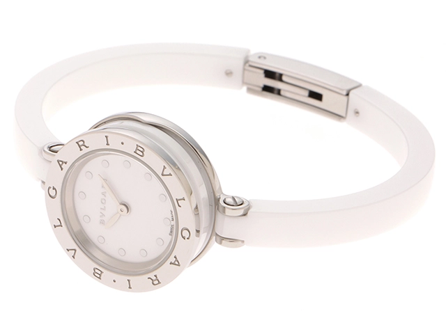 BVLGARI　ブルガリ　B-zero1　BZ23SC　腕時計　ホワイト文字盤　クオーツ　セラミック/ステンレススチール　レディース　2148103740008　【205】