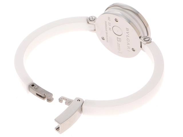 BVLGARI　ブルガリ　B-zero1　BZ23SC　腕時計　ホワイト文字盤　クオーツ　セラミック/ステンレススチール　レディース　2148103740008　【205】