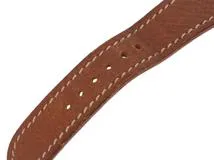 HERMES エルメス　腕時計　クォーツ　メドール　ゴールドメッキ/革Ⓧ　ME1.201　2148103740312【437】