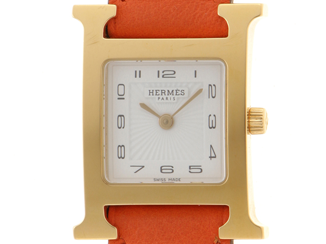 HERMES HH1.201 Hウォッチ クォーツ エルメス レザー 新品社外