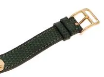 HERMES　エルメス　時計　ケリーウォッチ　KE1.201　レディース　クオーツ　GP/革　グリーン文字盤【431】2148103740619