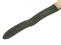 HERMES　エルメス　時計　ケリーウォッチ　KE1.201　レディース　クオーツ　GP/革　グリーン文字盤【431】2148103740619