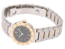 BVLGARI ブルガリ　レディース クオーツ　ブルガリ ブルガリ BB23SGD　ブラック文字盤 K18YG/SS【472】HK
