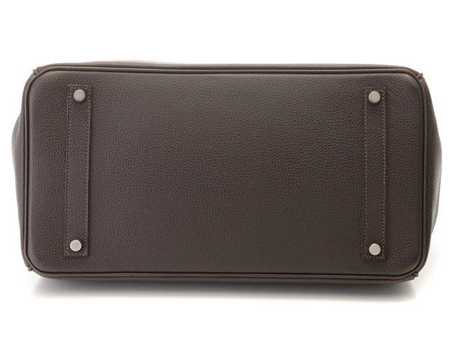 HERMES エルメス ハンドバッグ バーキン35 エベヌ ヴァッシュリエジェ シルバー金具 □J刻印 2148103741142【430】