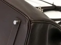 HERMES エルメス ハンドバッグ バーキン35 エベヌ ヴァッシュリエジェ シルバー金具 □J刻印 2148103741142【430】