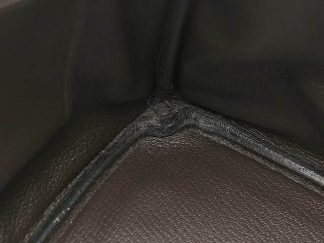 HERMES エルメス ハンドバッグ バーキン35 エベヌ ヴァッシュリエジェ シルバー金具 □J刻印 2148103741142【430】