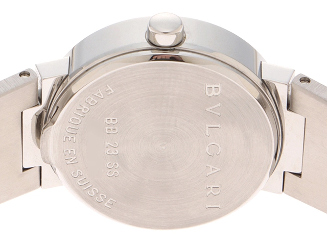 BVLGARI　ブルガリ　時計　ブルガリブルガリ　BB23SS　クオーツ　ステンレス　12Pダイヤ　黒文字盤　レディース腕時計　2148103741166【434】