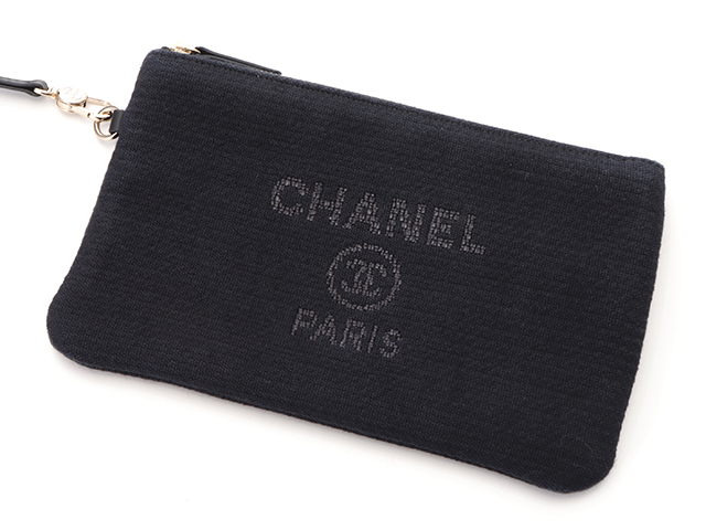 CHANEL シャネル ドーヴィルＭＭ ブラック／ＧＰ キャンバス／レザー【430】2148103741821