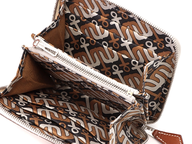 Hermès　エルメス　コインケース　アザップコンパクト　シルクイン　クレ／ＳＶ　刻印B（2023年頃）2148103743368【437】