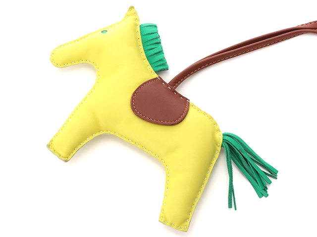 HERMES エルメス 小物 バッグチャーム ロデオチャームGM ライム ミント フォーブ アニョーミロ 2148103743788【430】】
