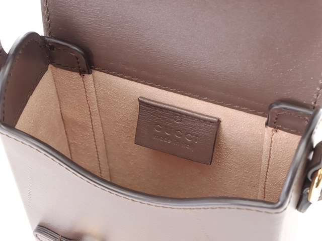 GUCCI　グッチ　ホースビット 1955 ミニバッグ　ダークブラウン　レザー　625615【431】2148103744662