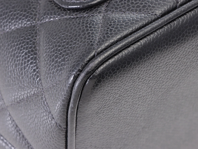 CHANEL シャネル 復刻トート ブラック SV キャビア A01804【431】2148103747182