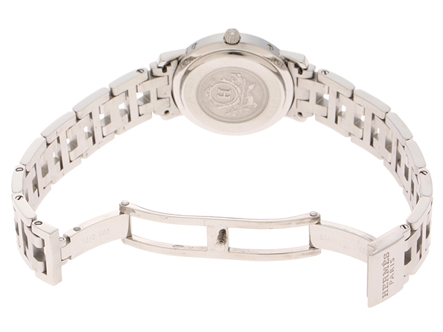 362【OH済み】HERMES　レディース　時計　コンビ　アルソー　ホワイト HERMES エルメス 時計 クリッパー CL4.210 レディース クオーツ