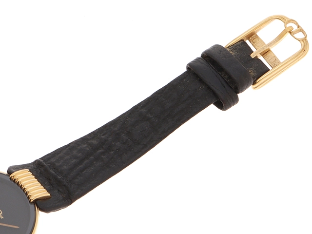 Dior ディオール 腕時計 バギラ GP/革 ブラック D46-153 クォーツ レディース 2148103748981 【200】