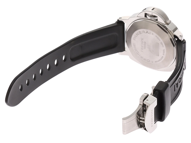 PANERAI パネライ 腕時計 2006年並行品 ルミノール パワーリザーブ PAM00090 ブラック文字盤 ステンレス/ラバーベルト 自動巻 【472】SJ