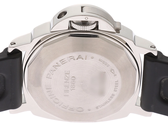 PANERAI パネライ 腕時計 2006年並行品 ルミノール パワーリザーブ PAM00090 ブラック文字盤 ステンレス/ラバーベルト 自動巻 【472】SJ
