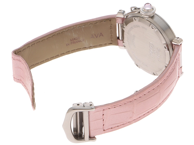 Cartier カルティエ パシャC・2005年クリスマス限定 W3108299 SS/レザー 女性用自動巻時計【473】
