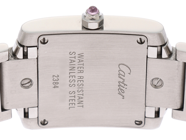 Cartier カルティエ タンクフランセーズSM W51028Q3 SS ステンレススチール ピンクシェル クォーツ 【460】2148103750809