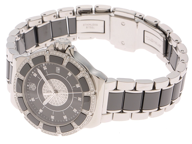 TAG HEUER　タグ・ホイヤー　2018年ギャランティー　フォーミュラ1　WAH1219.BA0859　クォーツ　ステンレススチール/セラミック　ダイヤモンド　 ブラック　200m防水　参考定価：643500　【432】　2148103750830