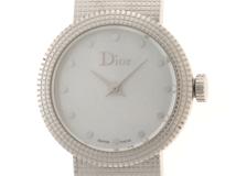 Dior　ディオール　ラ ベイビー ディ 12Pダイヤ　CD041110　ホワイトシェル　ステンレススチール　クオーツ　レディース時計　2148103750977【207】