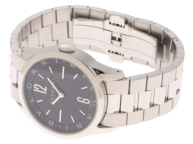 ブルガリ BVLGARI ST37S ソロテンポ クォーツ メンズ美品箱・保証書