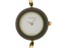 GUCCI グッチ チェンジベゼル 11.12.2 ホワイト文字盤 GP ゴールド