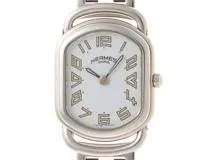 HERMES エルメス ラリー RA1.210 SS ステンレススチール ホワイト クォーツ 【460】2148103751363